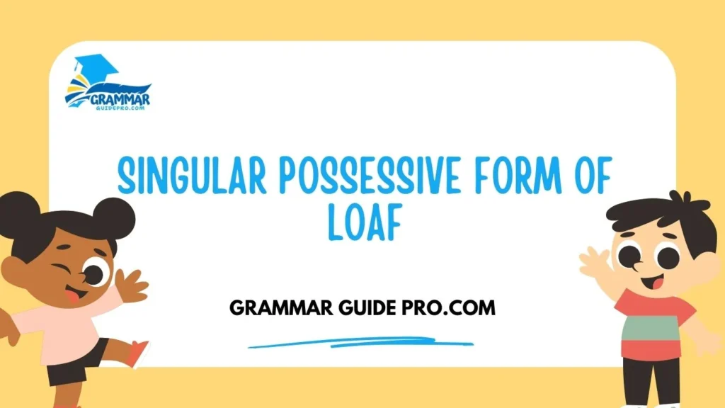 Singular Possessive Form of Loaf