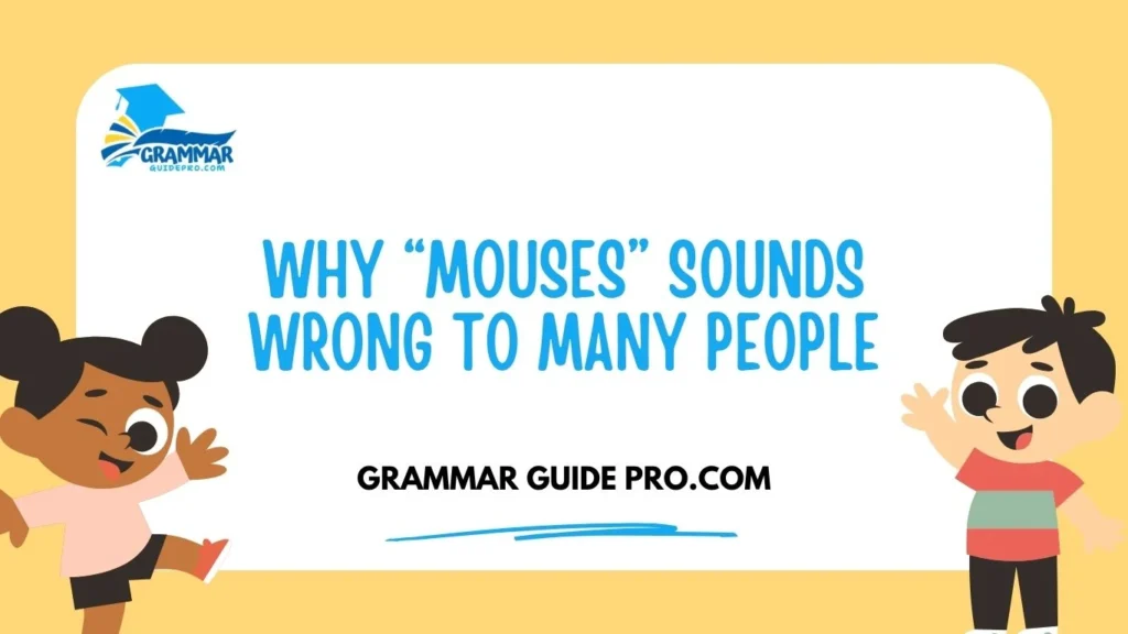 Why “Mouses” Sounds Wrong to Many People