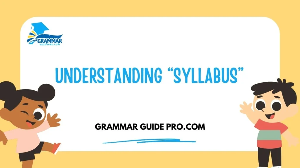 Understanding “Syllabus”