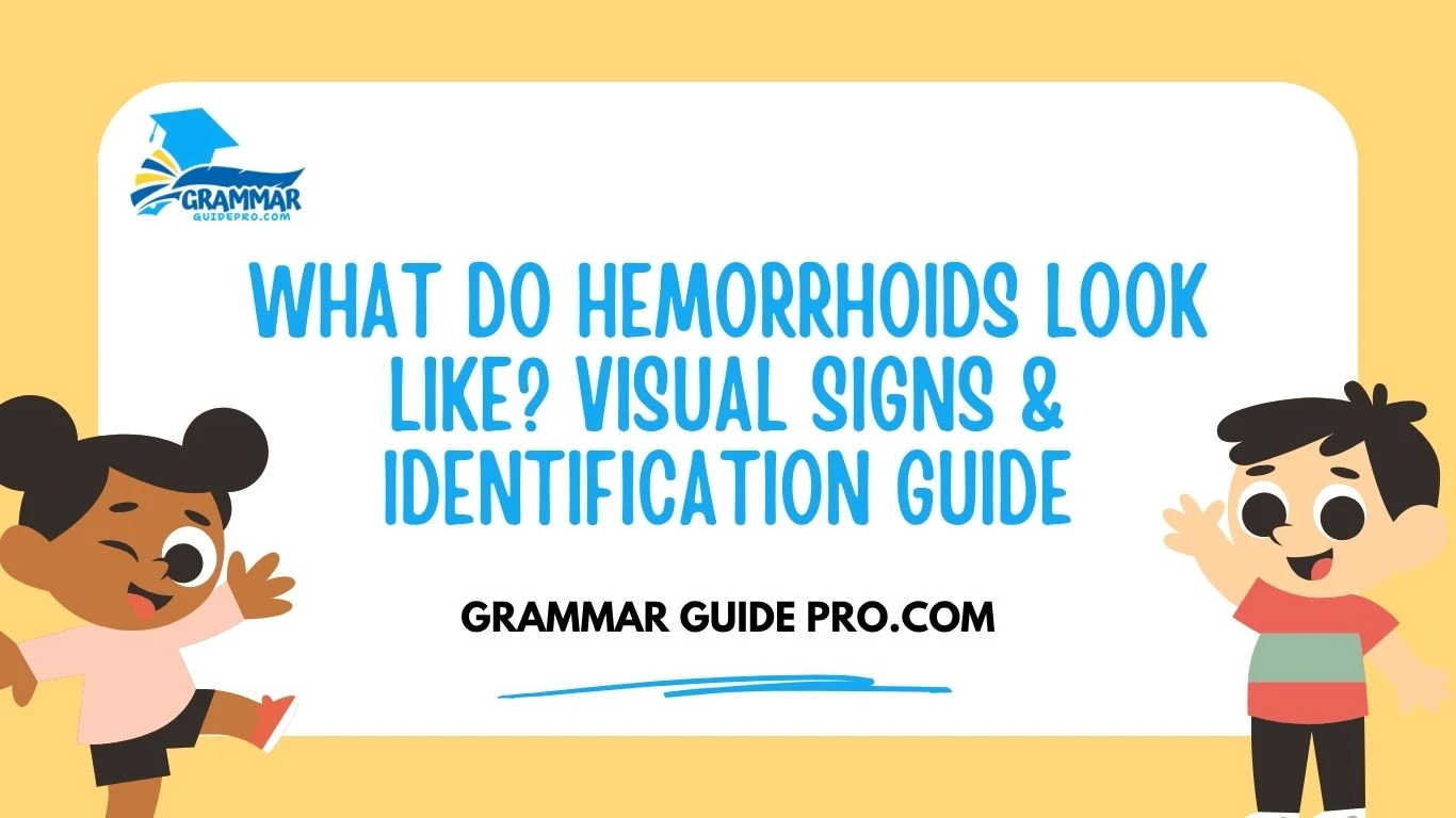 What Do Hemorrhoids Look Like? Visual Signs & Identification Guide